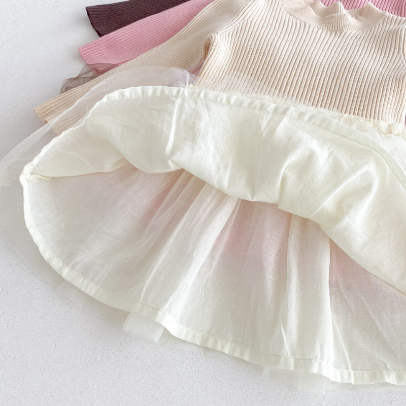 【BABY&KID】ニットチュールワンピースSK100337