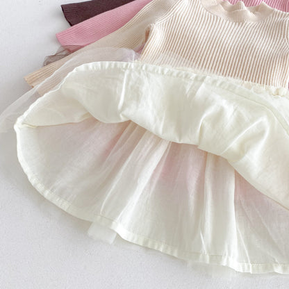 【BABY&KID】ニットチュールワンピースSK100337