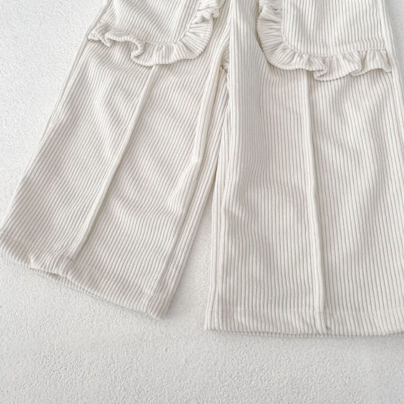 【BABY&KID】コーデュロイポケットフリルストレートパンツSK100827