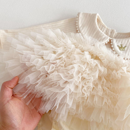 【BABY】チュールロンパースワンピSK103602