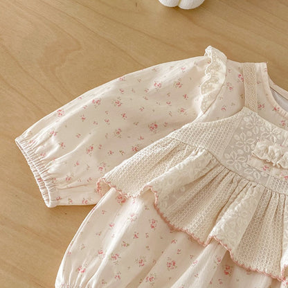 【BABY】小花柄ロンパース＆キャミソール2点セットSK103901