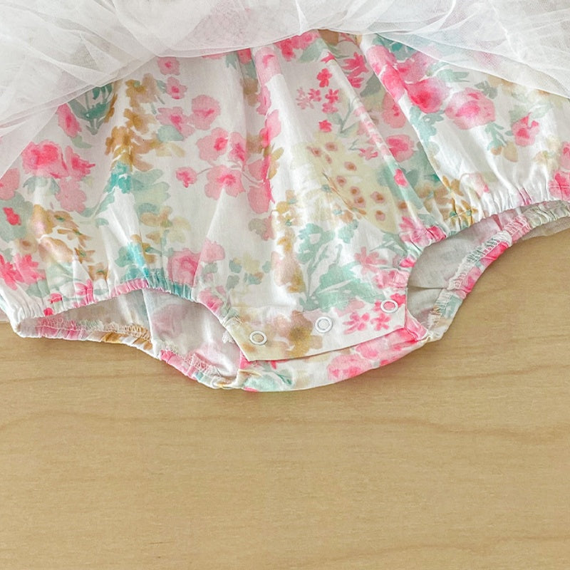 【BABY】花柄チュールプリンセスロンパースSK103909