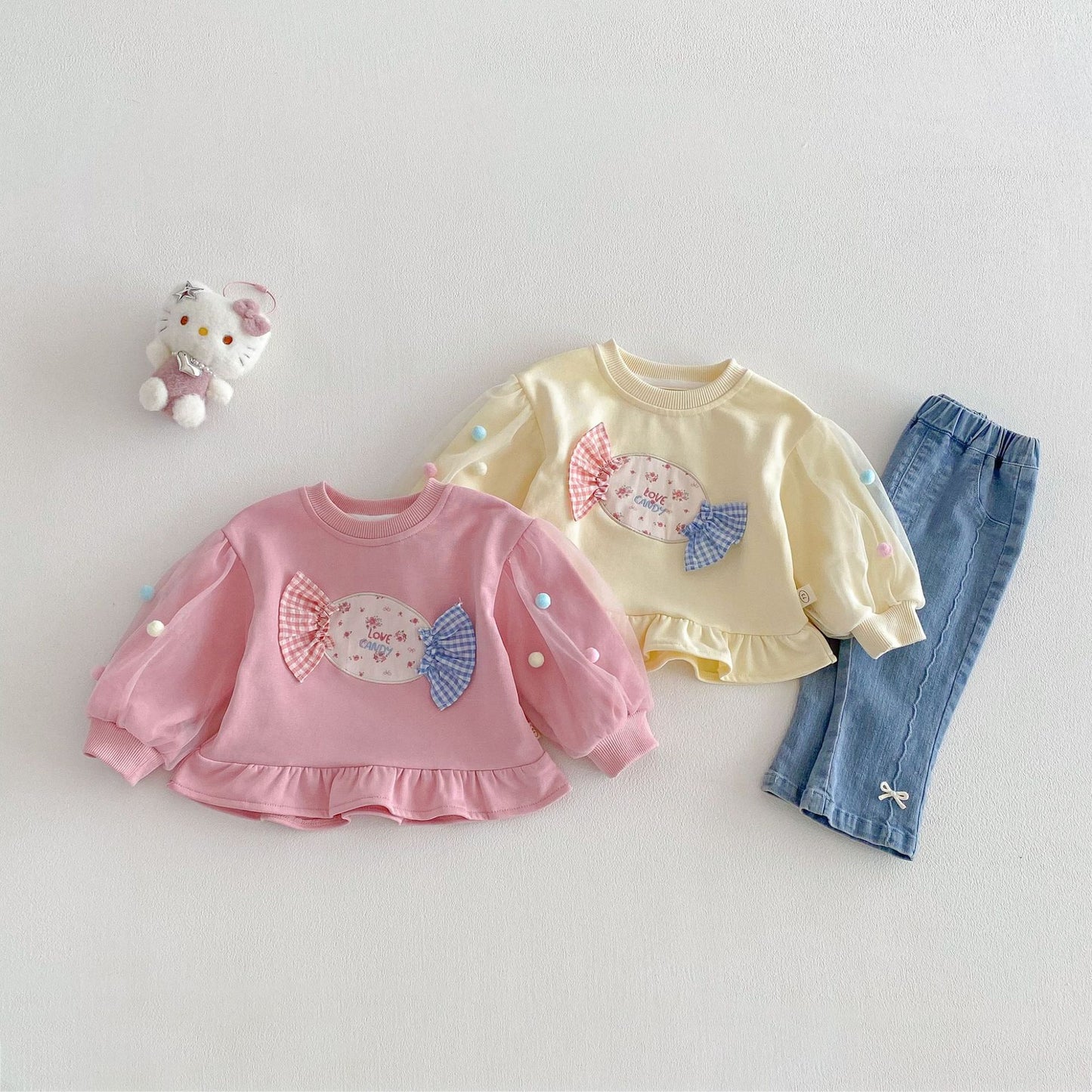 【BABY&KID】チュールポンポン小花柄スウェットSK103515