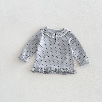 【BABY&KID】丸襟長袖トップスSK106616