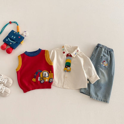 【BABY&KID】くるま柄ロンT、シャツ、サロペットSK104125