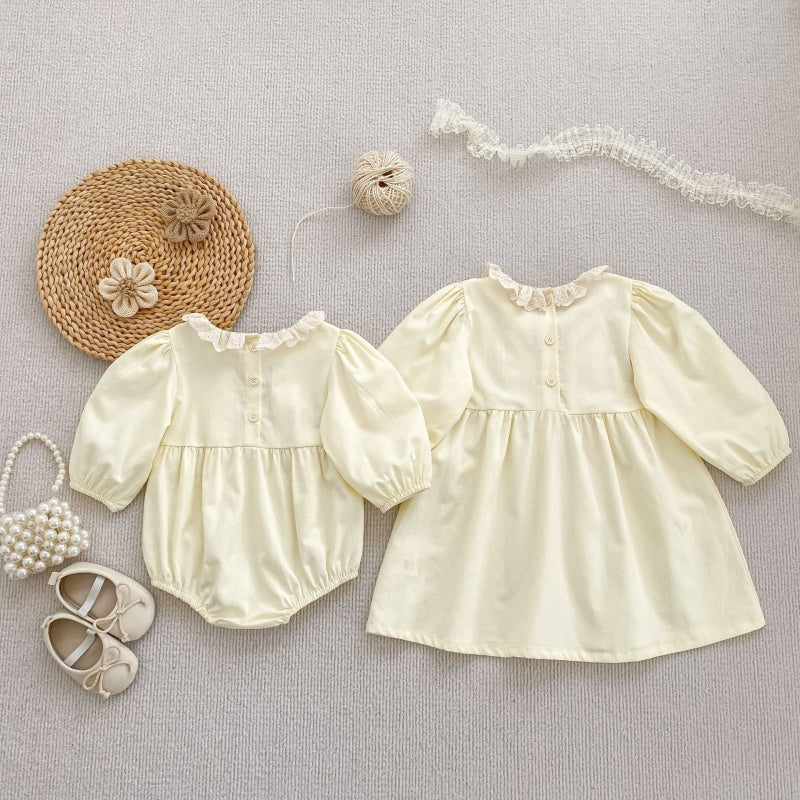 【BABY&KID】フラワー刺繍ロンパース、ワンピースSK107916