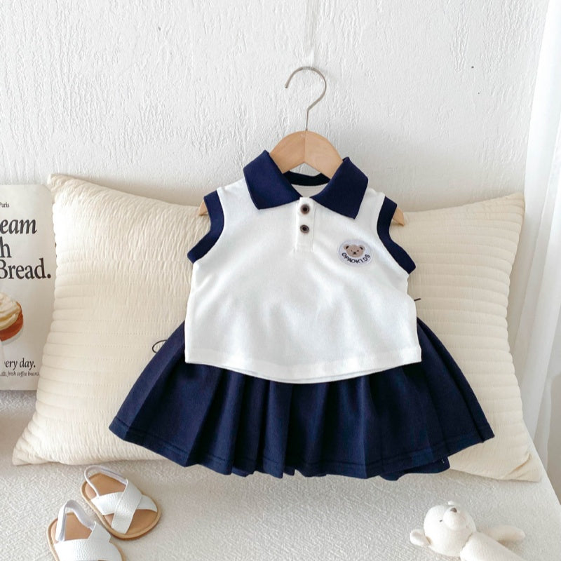 【BABY&KID】夏新作 クマロゴPOLOセットアップSK080307