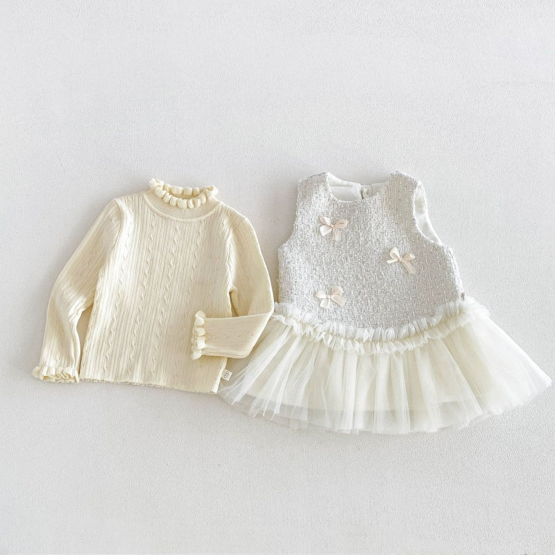 【BABY&KID】ツイード風アウター、ワンピース、ニットSK108114