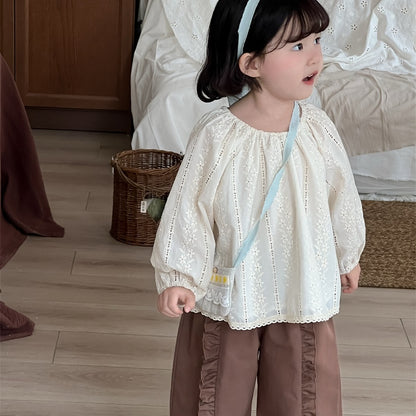 【BABY&KID】刺繍ラウンドカラーブラウスSK101446