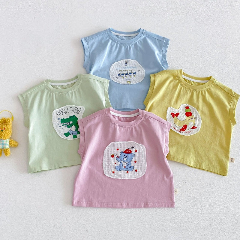 【BABY&KID】夏新作ワッペンセットアップSK105517