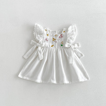 【BABY&KID】夏新作花刺繍ワンピースSK105021