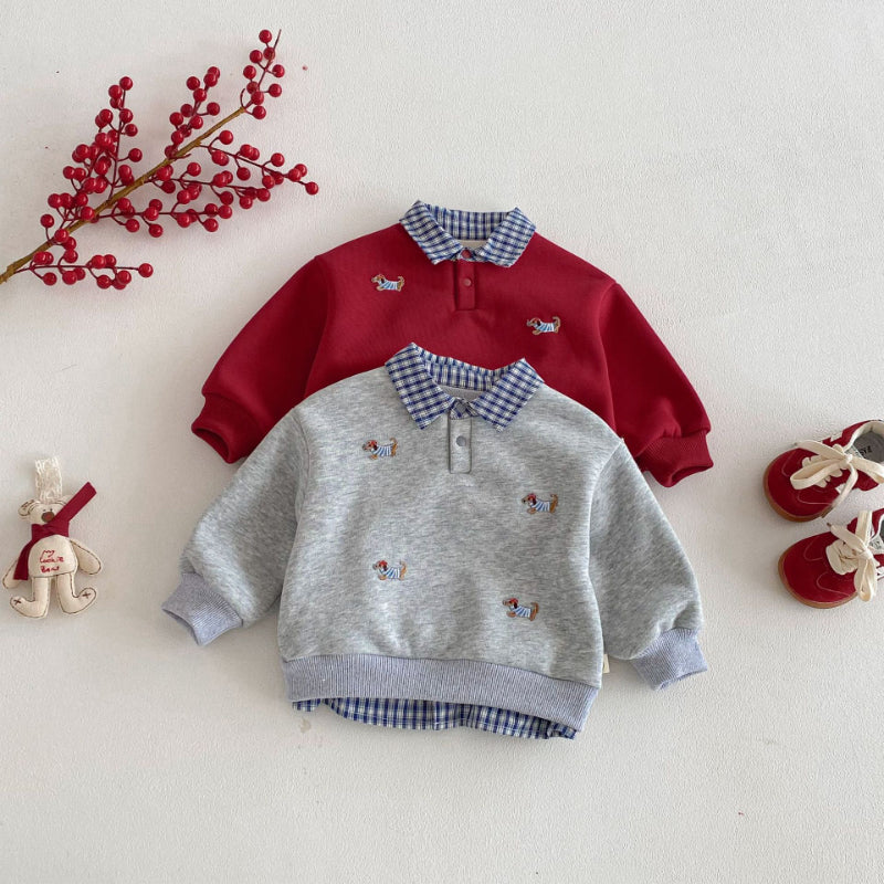 【BABY&KID】冬新作フリルカラーあったかトレーナーSK103032