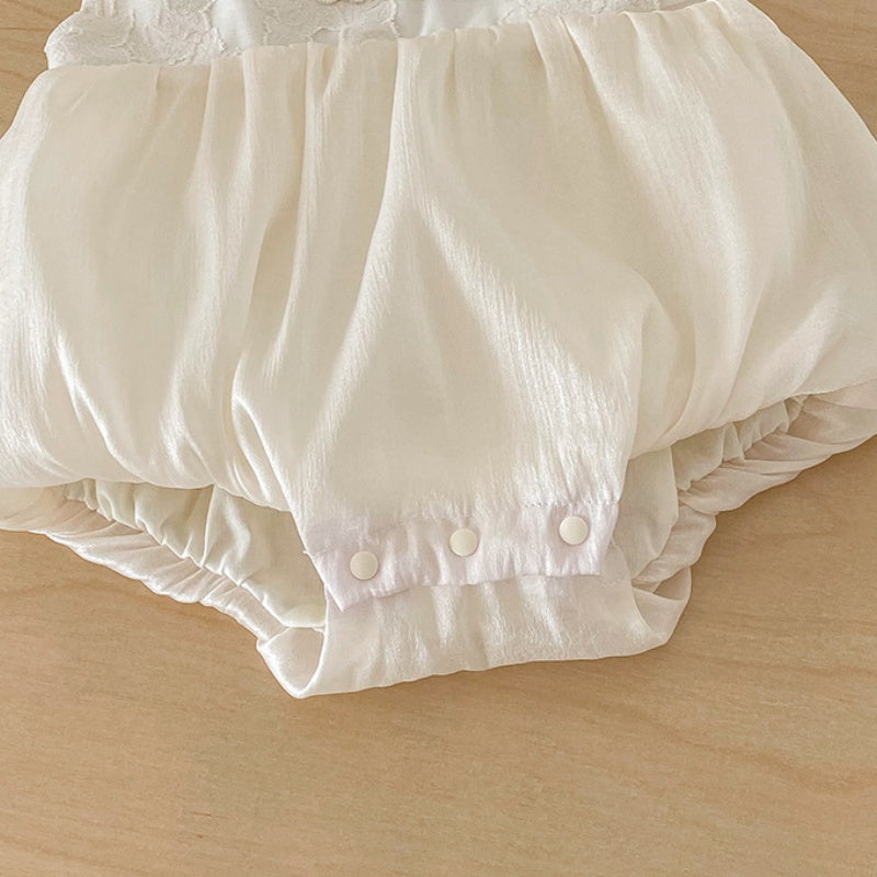 【BABY】ジャガードノースリーブロンパース＆インナー2点セットSK103908