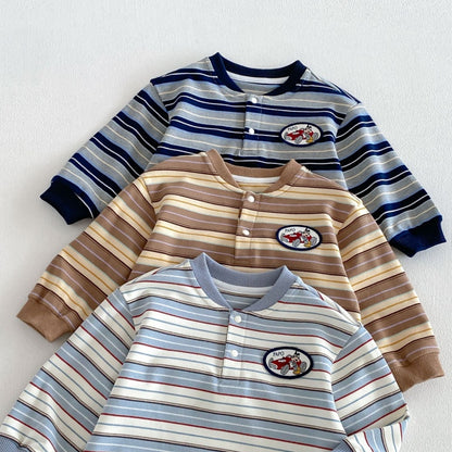【BABY&KID】ボーダーワッペン長袖TシャツSK106607