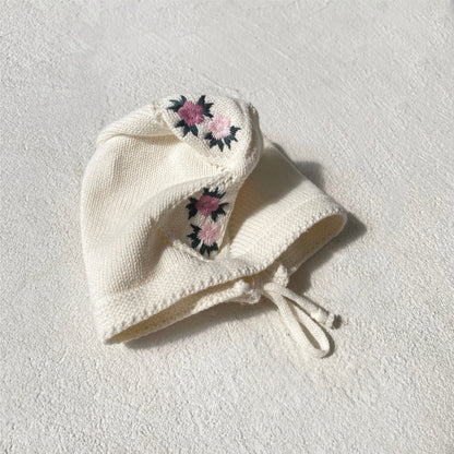 【BABY】花柄刺繍ロンパース&帽子SK101528