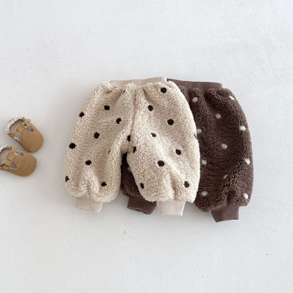 【BABY&KID】冬新作韓国風ドットあったかパンツSK103024