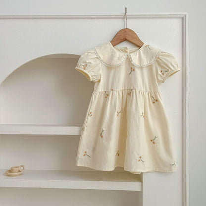 【姉妹服】夏新作 花柄刺繍ロンパース、ワンピースSK081624