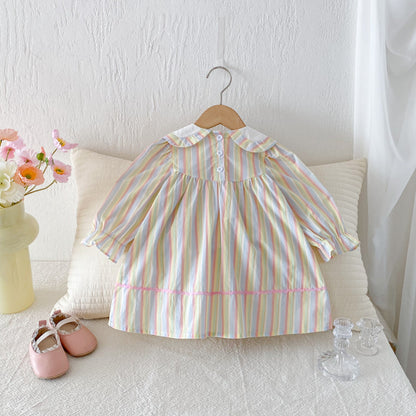 【BABY&KID】カラフル帆船刺繍ワンピースSK011020