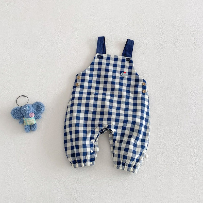 【BABY&KID】チェックサロペット、刺繍襟ロンTSK104111