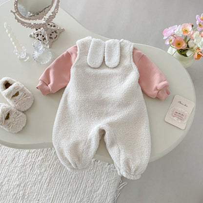 【BABY&KID】もこもこボアカバーオール、うさぎトレーナーセットSK102932