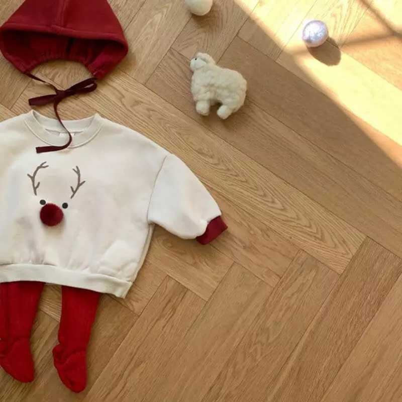 【BABY】韓国風トナカイ＆ポンポントレーナーSK102828