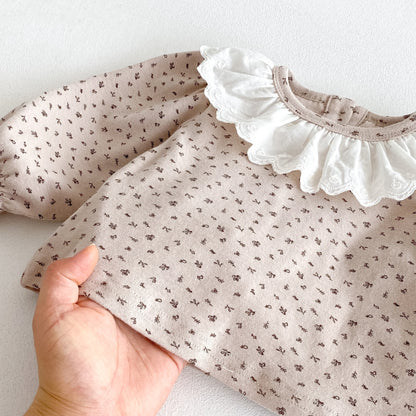 【BABY】ヴィンテージ花柄トップス＆サロペットパンツSK102410
