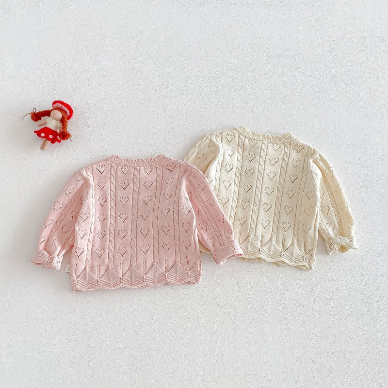 【BABY&KID】韓国風きのこ刺繍カーディガンSK104124