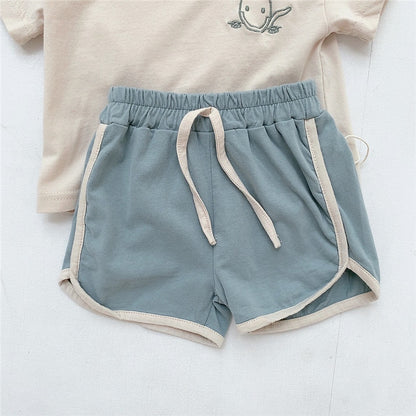 【BABY】夏新作 カートゥーン刺繍セットアップSK082704
