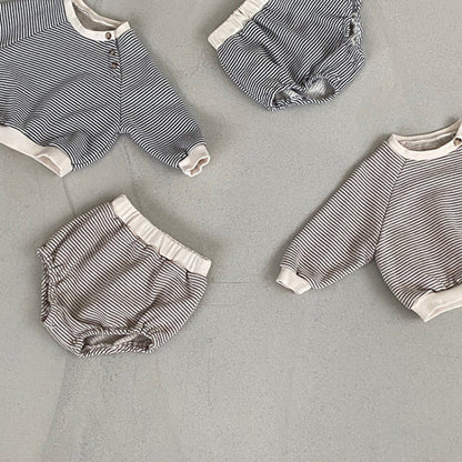 【BABY】ボーダークルーネックスウェット&かぼちゃパンツSK101514