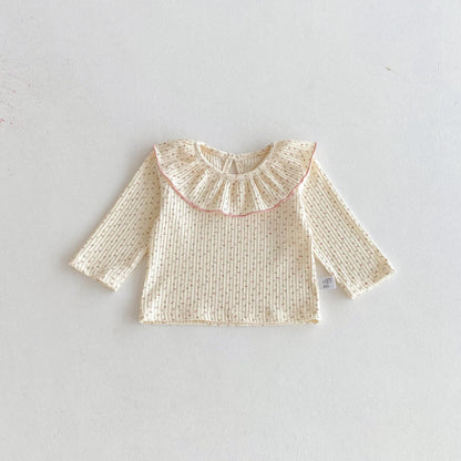 【BABY】プリント長袖フリル襟TシャツSK100823
