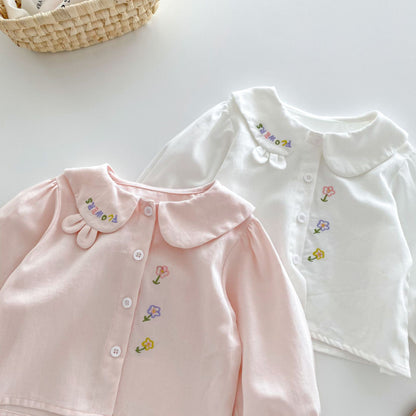 【BABY&KID】可愛い刺繍ブラウスSK100312