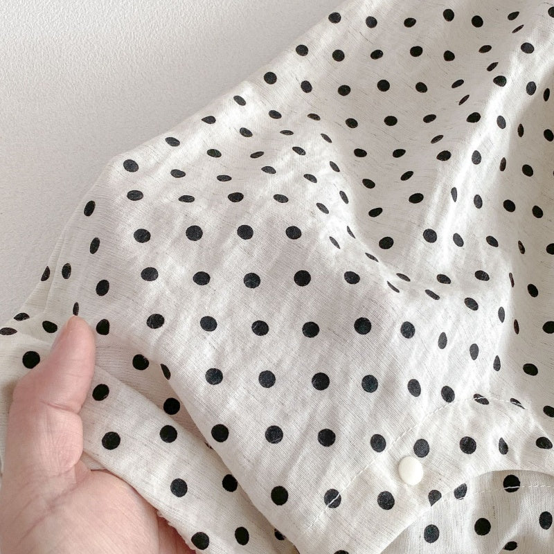 【BABY】ドット柄綿サロペットSK104306