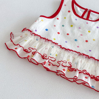 【BABY&KID】夏新作フリルドットセットアップSK105915