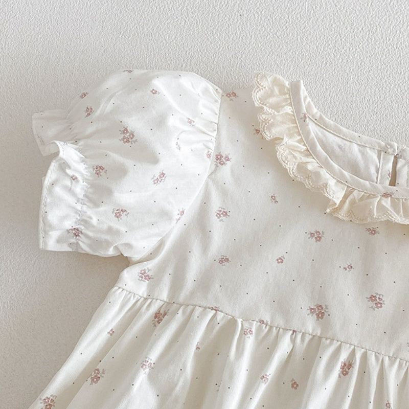 【BABY】夏新作レース小花ロンパース2点セットSK104820