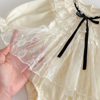 【BABY】レースリボンロンパースSK103603