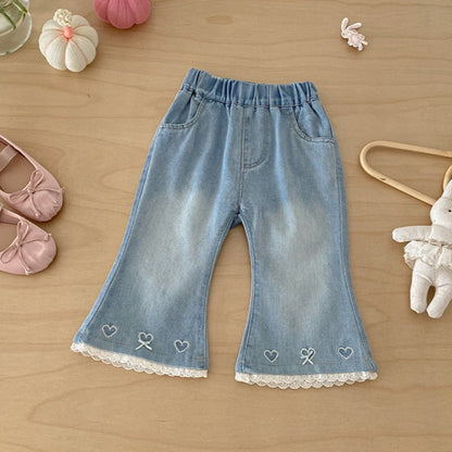 【BABY】ハートニットベスト＆フリルシャツ、ハート刺繍デニムSK103713