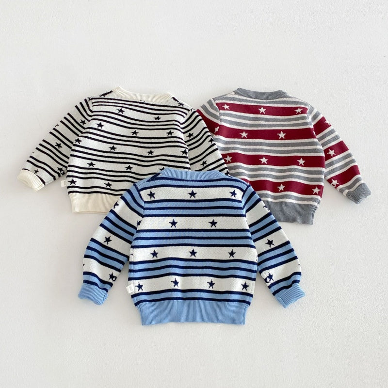 【BABY&KID】ボーダーニットカーディガンSK106606