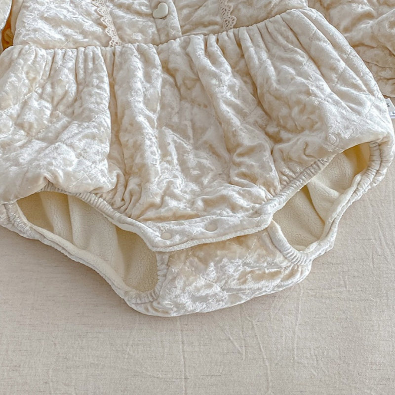 【BABY】冬新作キルティングベロアカバーオールSK103004