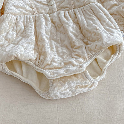 【BABY】冬新作キルティングベロアカバーオールSK103004