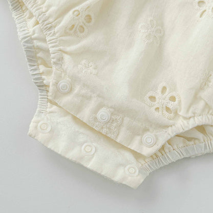 【BABY】夏新作 花刺繍ロンパースSK082509