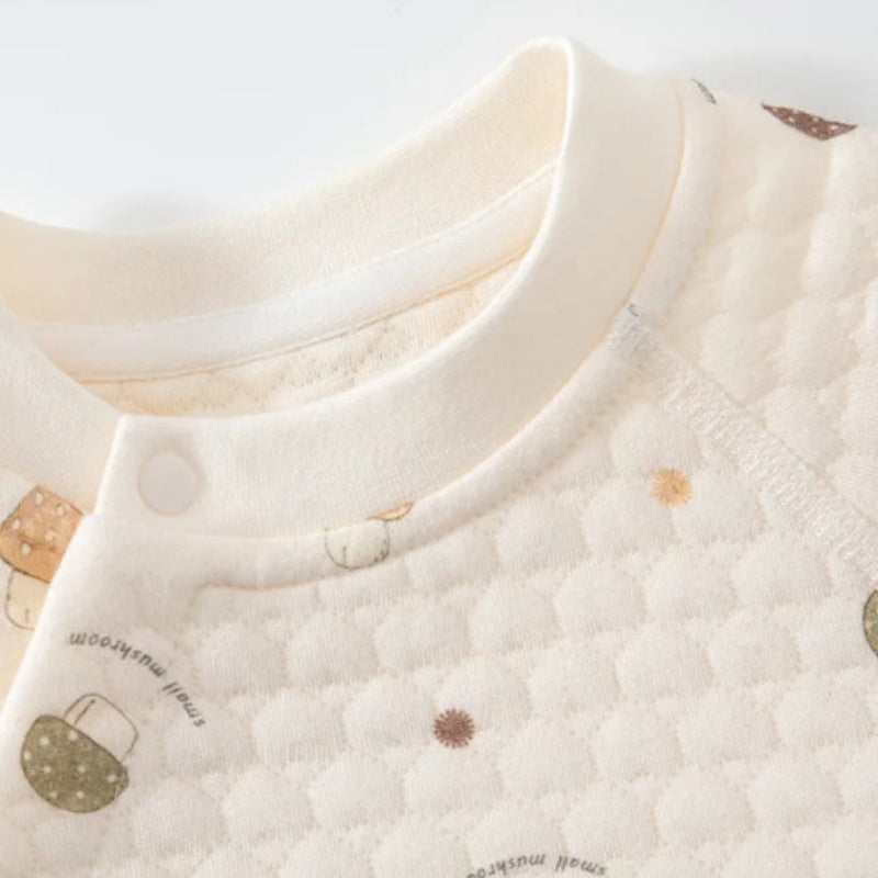 [BABY] New Winter All-Over Print Diagonal-Opening Quilted Coverall SK108220