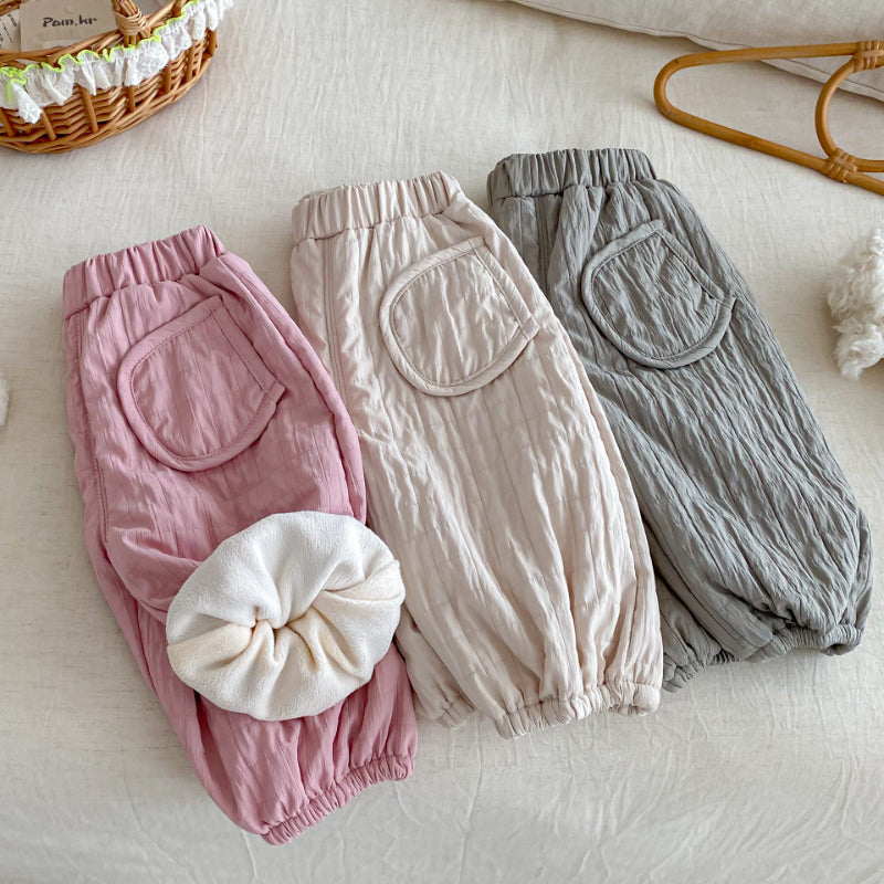 【BABY&KID】冬新作無地裏起毛パンツSK102531