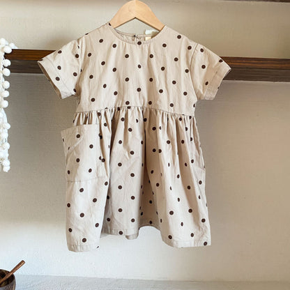 【BABY&KID】夏新作 ノースリーブドットセットアップ、ワンピースSK072109