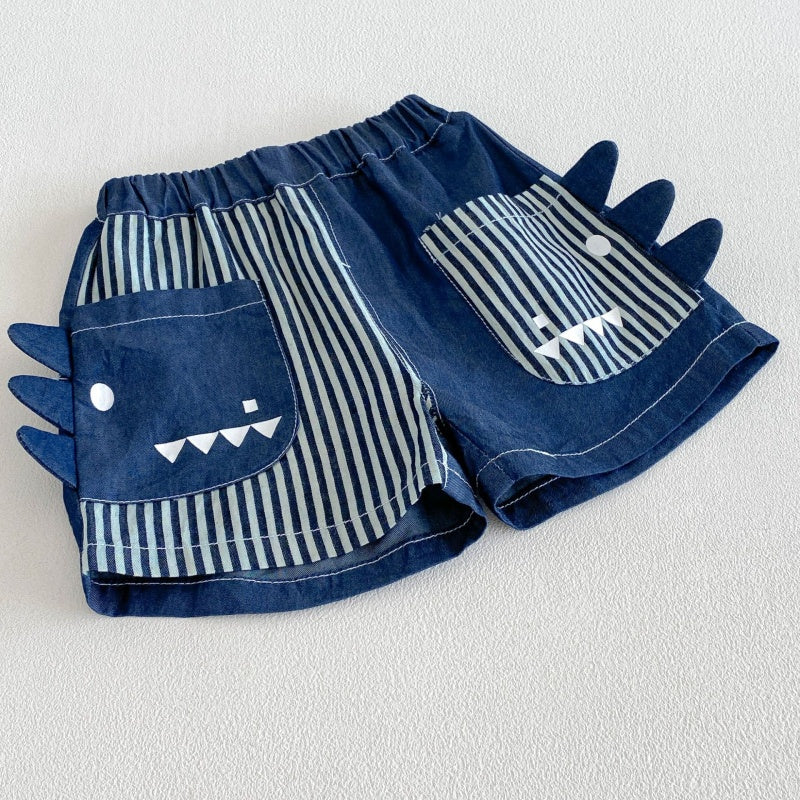 【BABY&KID】夏新作恐竜Tシャツ、デニムショートパンツSK105602