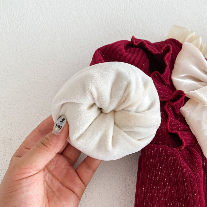 【BABY】冬新作大きなリボンのスイートカバーオールSK102714