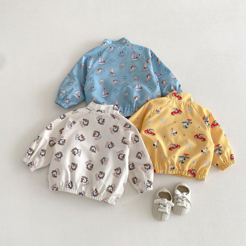 【BABY&KID】総柄わんちゃんジップパーカーSK104315