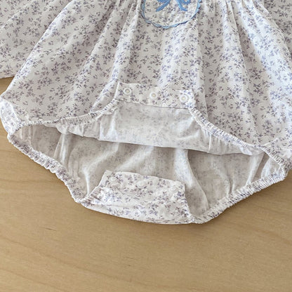 【BABY】小花柄コットンロンパースSK103409