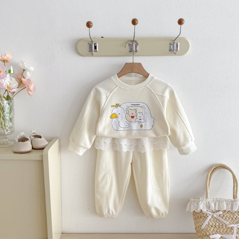 【BABY&KID】アヒルプリントセットアップSK092915