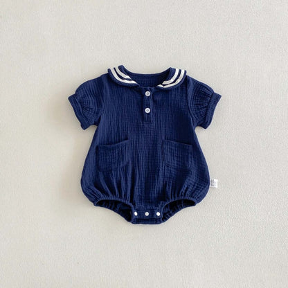 【BABY】夏新作コットンガーゼしぼ感ロンパースSK105809