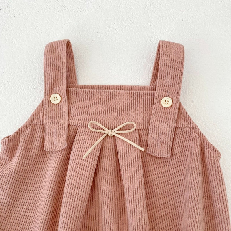 【BABY】蝶結びコーデュロイロンパースSK104107
